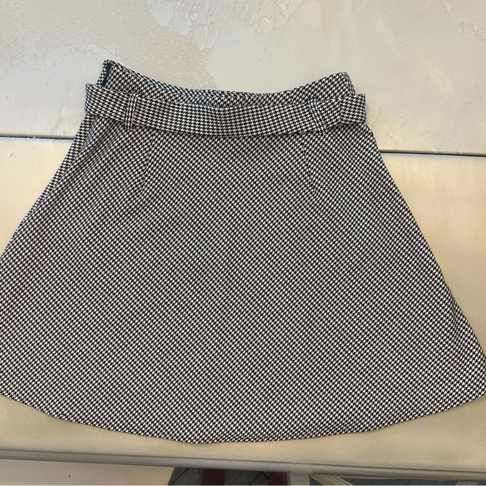 Express Black and White A-Line Skirt - Picture 2 of 2